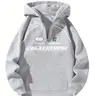 Men's Fall & Winter Hooded Half-Zip Long Sleeve Hoodie, Casual Loose Fit Woven Fabric Street Style Drop Shoulder Hoodie, Men's Clothing, Sweatshirts