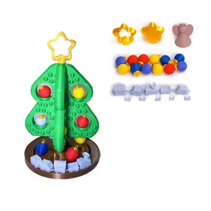 Christmas Gift 3D Printed Fun Christmas Tree, Playable Christmas Decoration, Creative Small Train, Improves Focus, Perfect for Kids