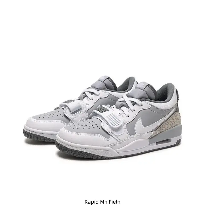 Mid Top White Grey Leather Casual Sneakers White Swoosh Elephant Print Heel Strap Air Cushion Outsole Street Fashion Shoes For Men Women