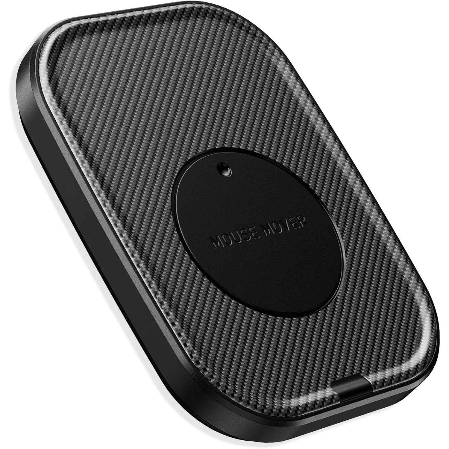 Ultra Slim Carbon Fiber Computer Mouse Jiggler - Black Mouse, Undetectable, Stealth Mode, Realistic Movement, No Software Needed, Keeps Device Awake for Office, Remote Work, Computer Mice