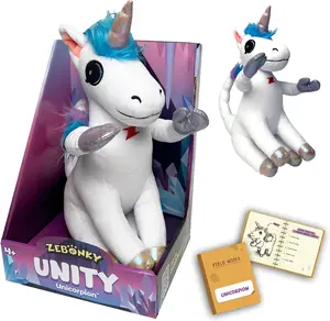 Unity Unicorpion – 12” Soft Plush Unicorn and Scorpion Hybrid Animal for Kids – Collectible Stuffed Animal with Character Field Guide – Snuggly Companion That Builds Imagination & Empathy