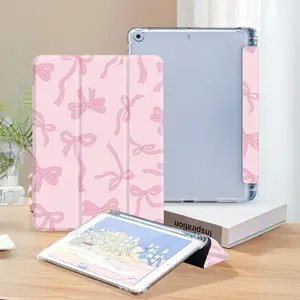 Elegant Bow Design Tablet Case for iPad 10th Gen 10.9", iPad 9/8/7 Generations 10.2", iPad Air 3/4/5 10.9", iPad Pro 11"