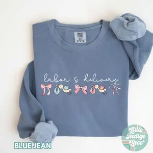 Coquette Labor and Delivery Unit Sweatshirt, Baby Ob RN Sweater, L and D Nurse Crewneck, Gift for Mother Baby Nurse Grad, Nursery Nurse
