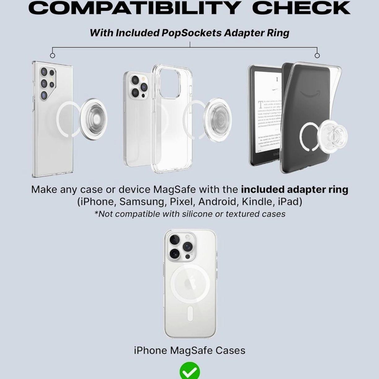 Red Lace Bow MagSafe Phone Grip: Cute Coquette Gothic Magnetic Phone Holder, Dark Romantic Aesthetic Girly Gift, Phone or Kindle Popgrip