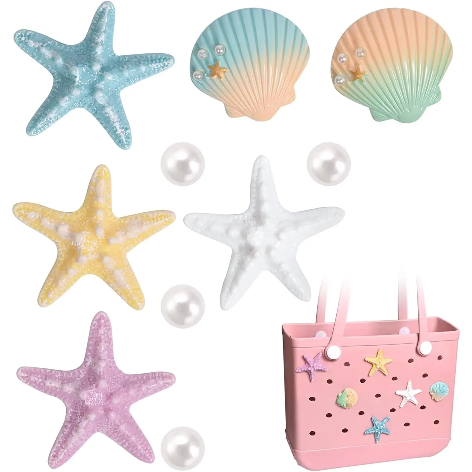 Charms for ,Flower Charms compatible for  Accessories Decoration fits for Simply Southern Beach Totes