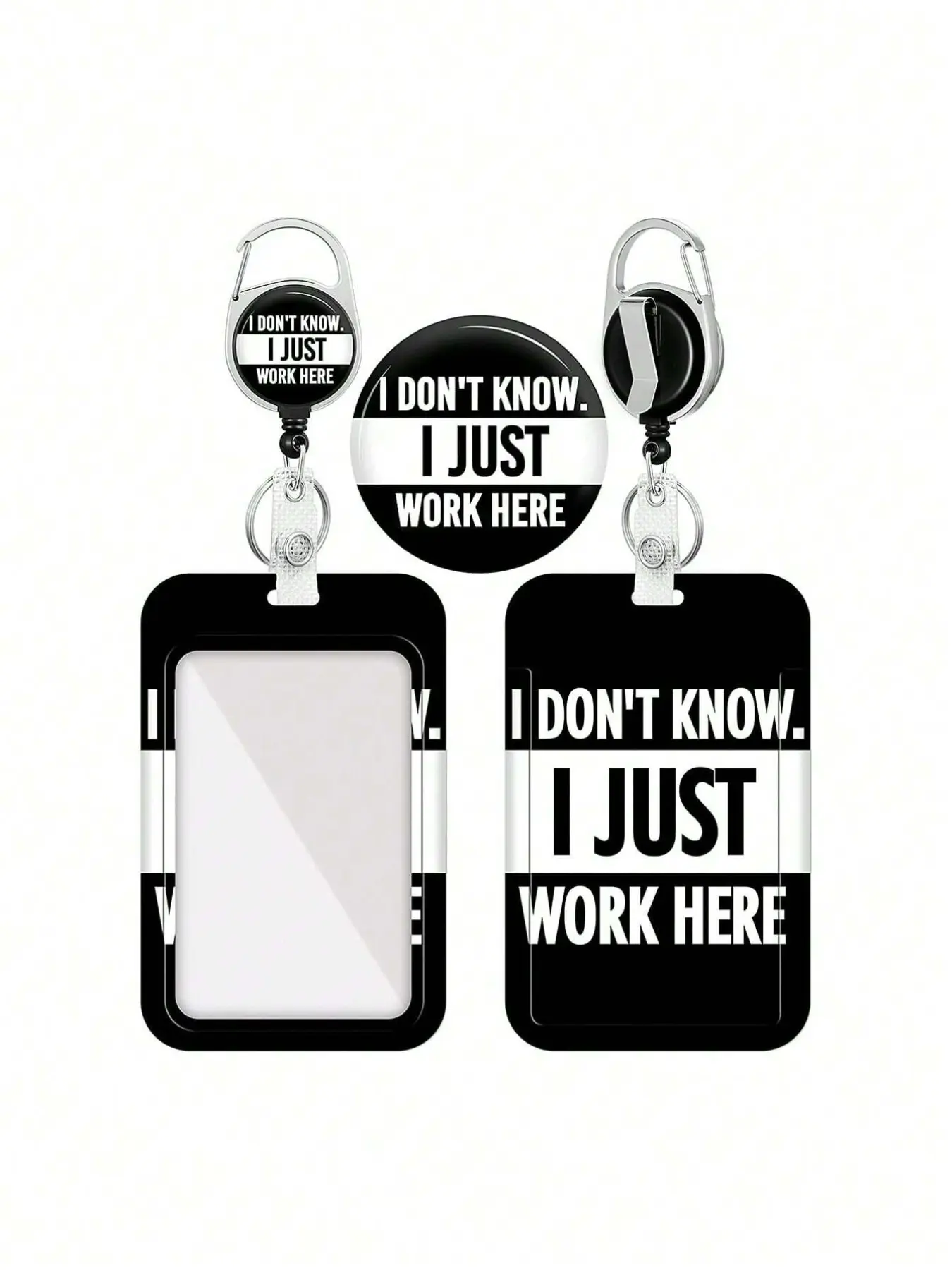 An ID holder with a retractable reel, full of fun, can be used as a name badge, work ID holder, thickened vertical card protector, suitable for office, nurses, medical students, teachers, business card holder, credit card holder, Retractable Badge Holders