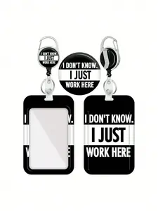 An ID holder with a retractable reel, full of fun, can be used as a name badge, work ID holder, thickened vertical card protector, suitable for office, nurses, medical students, teachers, business card holder, credit card holder, Retractable Badge Holders