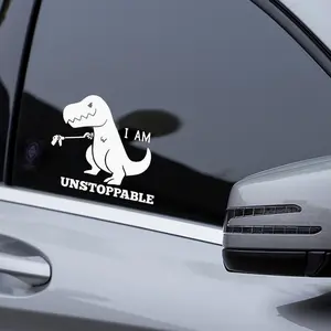 I'm unstoppable t-rex car decal, funny car stickers, t-rex car decal, window sticker, funny bumper sticker C