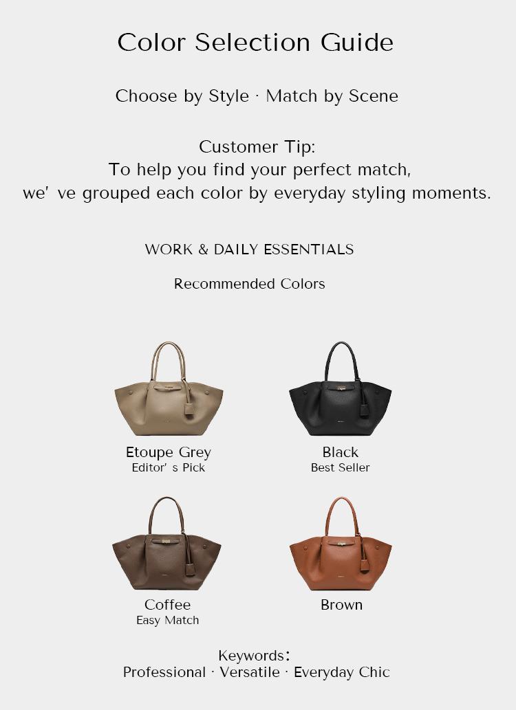 NEWBELLA Marella Collapsible Top Handle Tote - Women's Elegant PU Leather Purse, Detachable Charm, Magnetic Closure, 23.6"x12.6"x5.5"x11", Mothers Day Gift, Mom Gift, Work Bags for Women, Summer Everyday Tote Bags