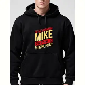 nice Unisex-Adults Black Cotton Polyester T-Shirt Small Short Sleeve Straight Fit Mock Collar  Birthday Funny Mike Name First Name I'm The Legendary Mike T-Shirt