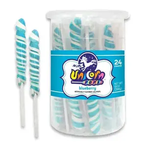 Unicorn Pops Twist Suckers - Light Blue: 24-Piece Jar