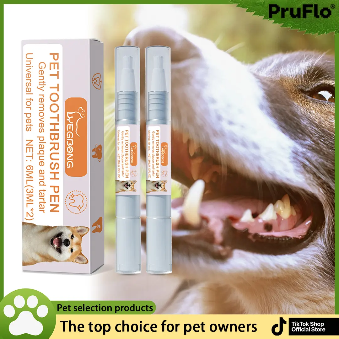 Pet Dental Cleaning Pen - Dog & Cat Oral Care Tool for Tartar and Calculus Removal, Bad Breath Elimination