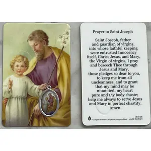 St. Joseph Prayer Card and Medal