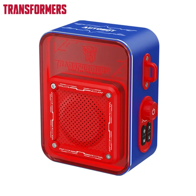 TRANSFORMERS Y02 Bluetooth Wireless Speaker for Smartphone, TWS Tandem Audio, LED Surround Lighting, 360° Full-Range HiFi Stereo Sound, Multiple Connection Methods, Unique Metallic Appearance, Portable Design