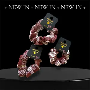 Yuki Maroon Scrunchie - New In Handmade with Love Hair Accessory for Maroon Lovers