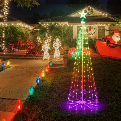Brandclub - LED Christas Cone Tree Light With Reote, 4 Feet 110 LED...
