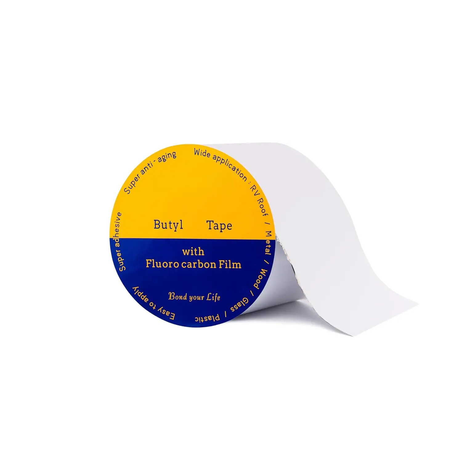 RV Sealant Tape, 4in*16ft  Butyl Tape with Fluorocarbon Film,for RV Repair Stop Leaks for Roofing Gutter Window Glass Boat  Camper and Pipe Sealing