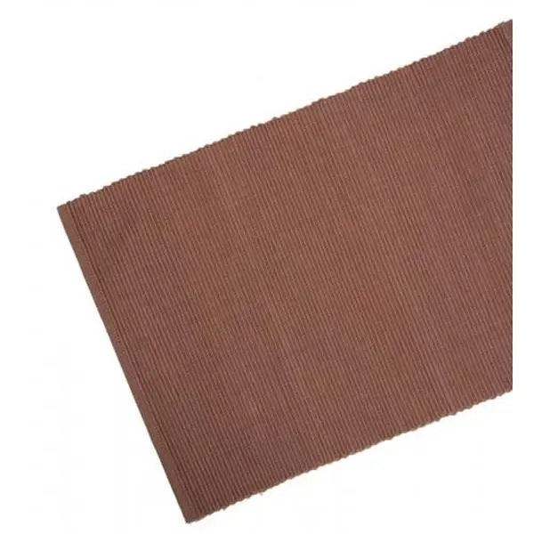 Ribbed Table Runner - 13x54 in. Ribbed Cloth, Spice Brown, Contemporary Modern Home Decor for Kitchen Use, Table Decor