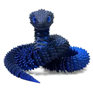 30 Inch 3D Printed Snake – Movable Articulated Snake, Ideal Educational 3D Printed Animal Toy. Must-Have Gift for Kids & Collectors, Decor for Home, Office & Executive Desks
