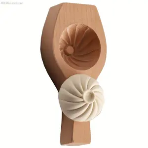 Wooden Steamed Bun Molds, Traditional Handcrafted Dumpling Press, 1pc, Versatile Dough Molder for Baozi, Manu, Vegetable Buns, And Sweet Bean Paste Pastries, Kitchen Breakfast Preparation ols, Food-Safe Wood Construction UtensilsAB13MaisonLuxe