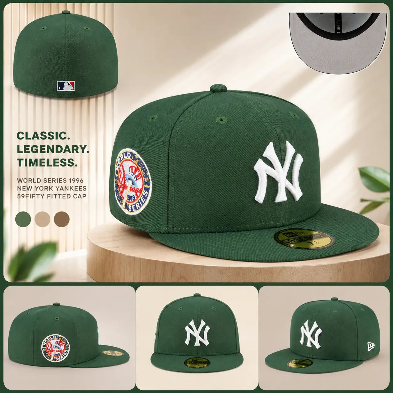 New Era MLB New York Yankees Fitted Cap – 59FIFTY World Series Side Patch Premium Streetwear Hat #CapForMen #MensHat