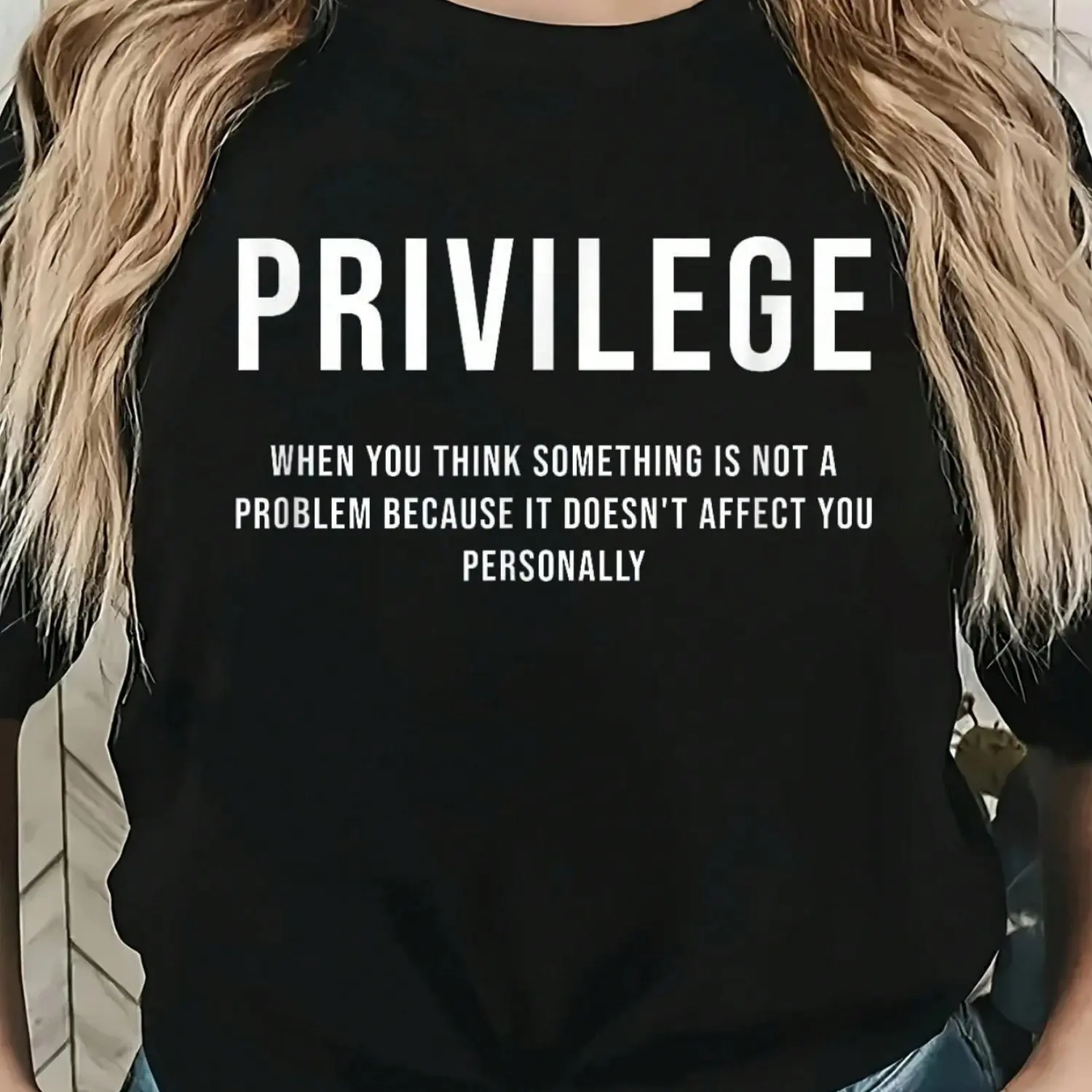 Privilege Definition Equality Social Justice T-Shirt Graphic Tees Women