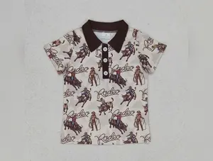 Baby Boys Rodeo Button Western Horse Top