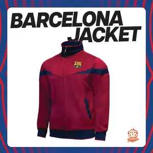 FC Barcelona Track Jacket Officially Licensed Barça Full-Zip | Match Day + Street Ready | Visca El Barça! 🔥LV
