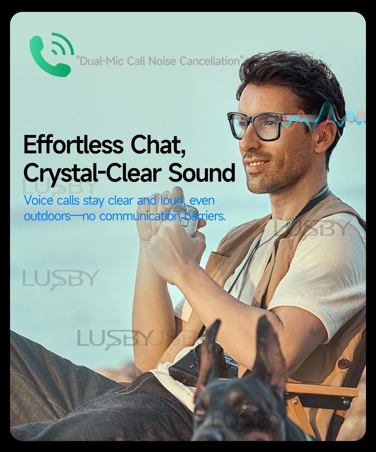 LUSBY Smart AI Camera Glasses with 8MP Photochromic Lenses ,Button Touch Adjustment for Travel Outdoor Adventures Hands-Free Photography 160+Languages Real-Time Translation Bluetooth Wireless Wearable Video Recording UV Protection ,Easter gift LUSBY Smart AI Camera Glasses with 8MP Photochromic Lenses ,Button Touch Adjustment for Travel Outdoor Adventures Hands-Free Photography 160+Languages Real-Time Translation Bluetooth Wireless Wearable Video Recording UV Protection ,Easter gift