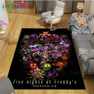5 Nights at Freddy's Bear Print Floor Rug, Anime-Inspired Unique Print Carpet for Children's Room, Bedroom Rug