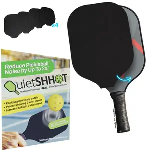 QuietSHHOT Sound Dampener for Pickle Ball, Easy to Install, Includes Pads for 2 Paddles (4 Pads)