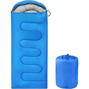 Portable Waterproof 4-Season Camping Sleeping Bag for Adults & Kids, Suitable for Cold and Warm Weather, Ideal for Backpacking Hiking Travel Indoor and Outdoor Use