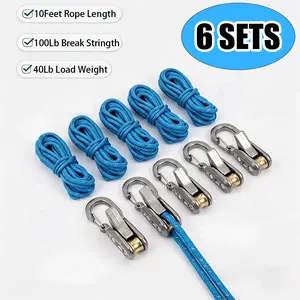 2026 New Retractable Buckle Rope, Durable Adjustable Tie Down Cord, Practical Fastening Tool for Marine, Vehicle, Camping & Daily Use