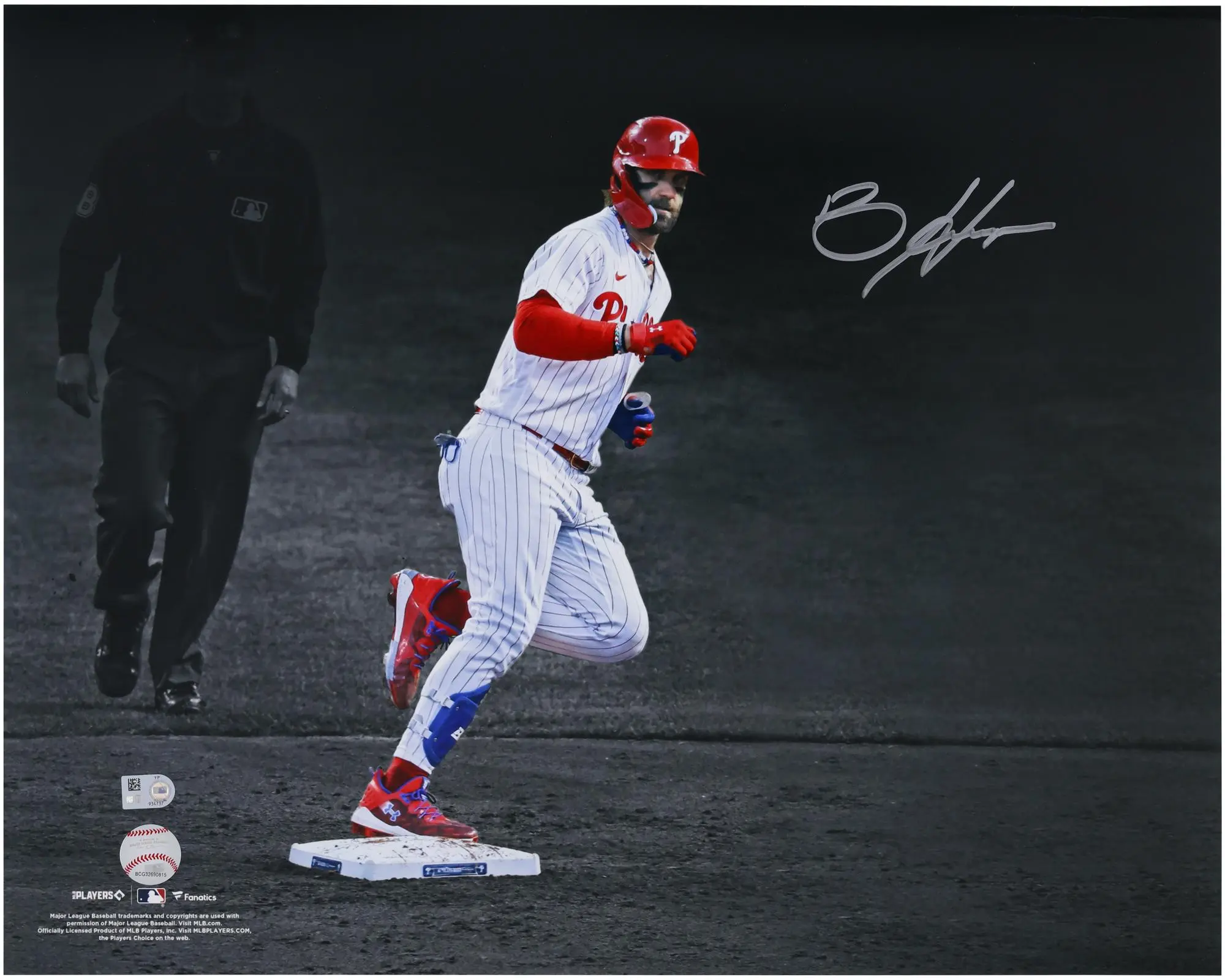Bryce Harper Philadelphia Phillies Autographed 16" x 20" Look Back Photograph - Fanatics Authentic Certified