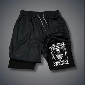 80s 90s summer men shorts for men jorts outfit men graphic shorts Double-layer sports shorts Comfortable short shorts summer