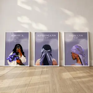 Lavender Blue Home Decor; Christian Wall Art (Digital Download - Set 3)
