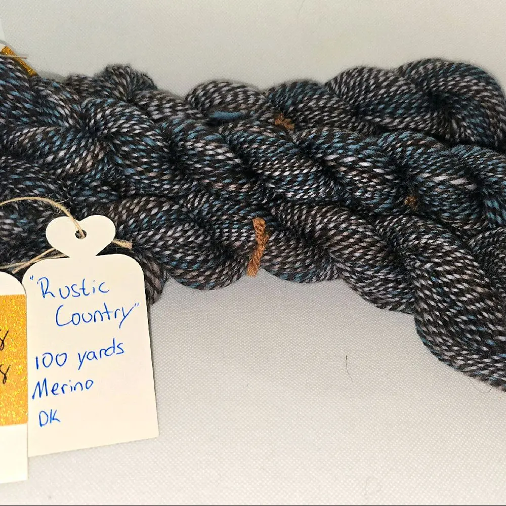 Calm Meadow Hand Spun Merino Yarn 100 Yards DK Weight Soft Luxurious Texture for Crafting Projects