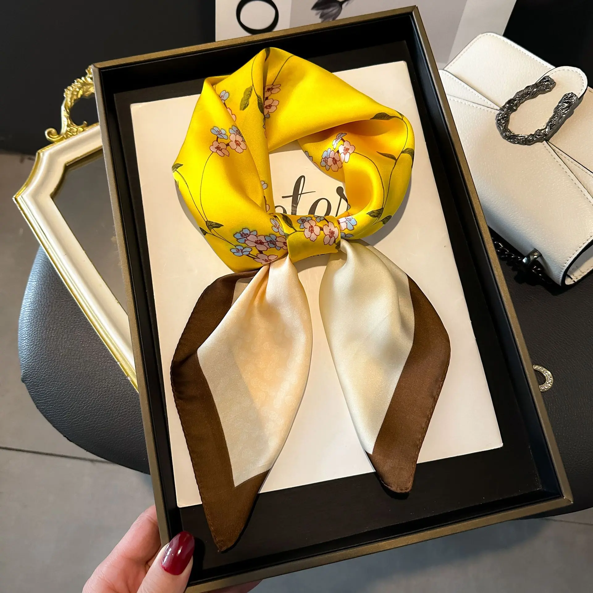 A0053 small floral cheongsam yellow