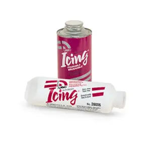 Icing Raspberry Cream Paste - U.S. Chemical and Plastics 26006 H, Prevents Bleed, Tack-Free, Ultra-Smooth, Great Feather-Edging, No Shrinkage, 24oz Tube for Home Improvement Paint Supplies & Tools