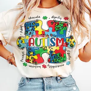 [Sale up to 50%] [Free Ship] Autism Advocate Dignity Equality T-Shirt, Autism Awareness Sublimation, Autism Awareness Month Shirt Sublimation