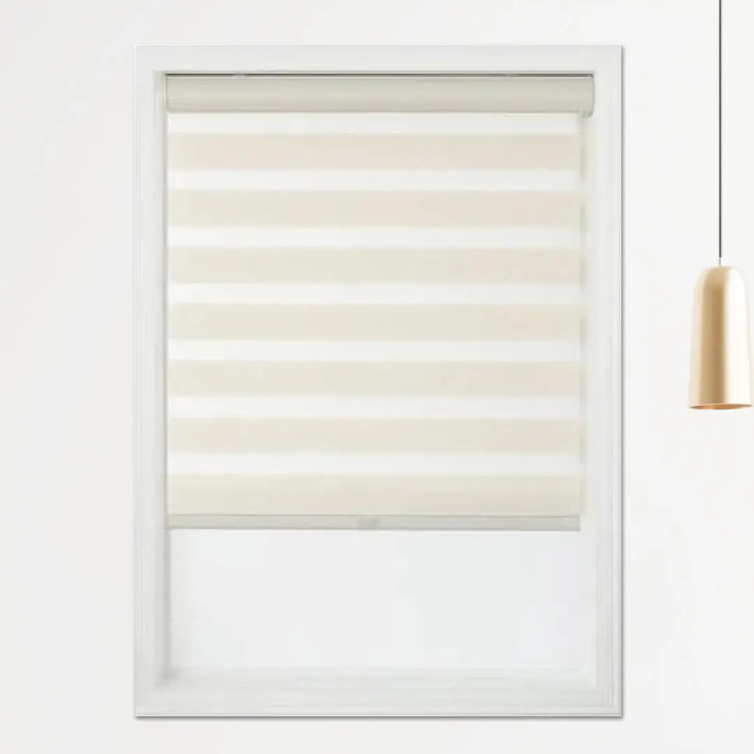 Zebra Blinds - Faux Linen Dual roller blinds