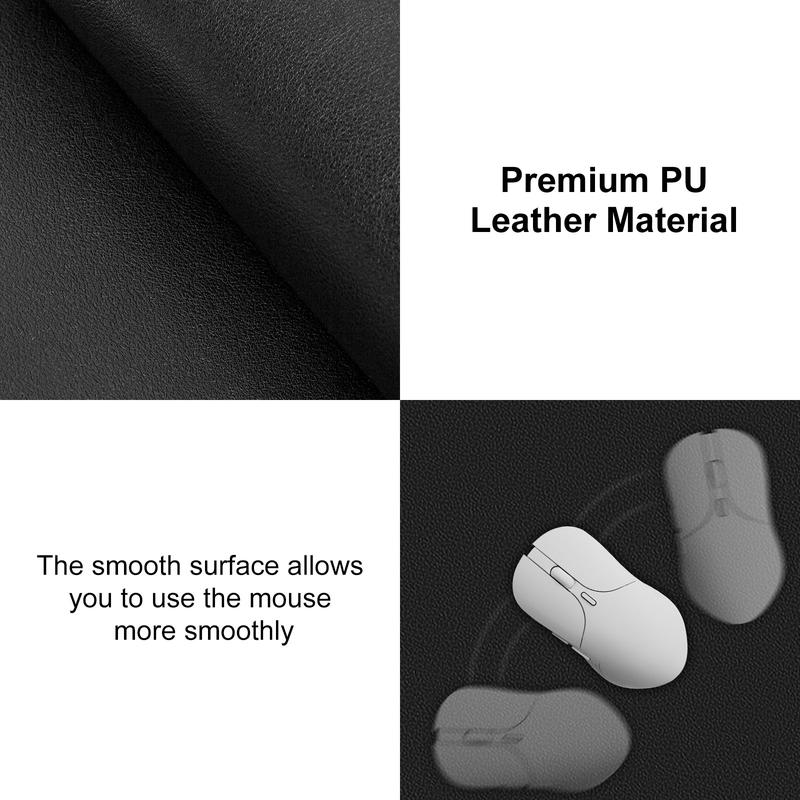 Desk Pad,Large Mouse Pad, Non-Slip PU Leathers Writing Pad,Desktop Protection Pad,Computer Desk Pad, Waterproof Table Mat, Desk Mat for Office and Home Writing (Black;31.5"x 15.7")
