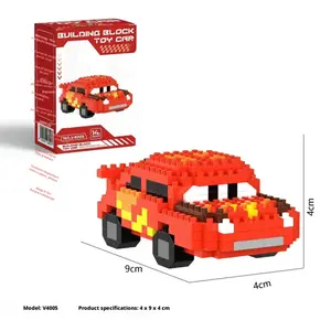 Cartoon Cars McQueen Building Blocks Set, Jackson Storm Sally Carrera Mini Bricks Toys, Children Birthday Gift
