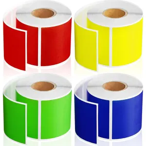 1000 count Colored Labels Stickers 3 x 2 Inch Rectangular Color Coding Labels Stickers Rolls 4 Color Moving Label for Boxes Inventory File Classification Packing Organizing Storage Name Tags