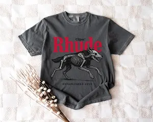 Comfort Colors Vintage Rhude Established Graphics T-shirt, Retro Wolf Tshirt, Aesthetic Graphics Animal Lover Shirt, Streetwear Aesthetic Tee, Unisex Gift