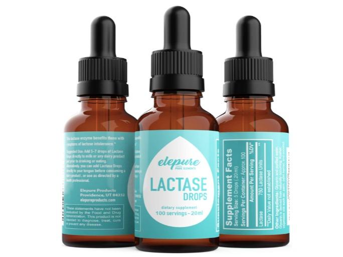Lactose Intolerant Enzyme Drops – All-Natural, 100 Servings for Dairy Relief Milk Dietary