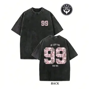 Christian "He Left The 99 For You" Washed Camo Star 99 Number Graphic Tee