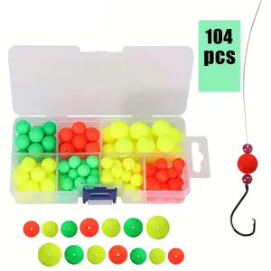 Fishing Float Kit, 1 Box Mixed Color Foam Fishing Float Set, Fishing Tackle Accessories for Bass & Big Eye Fish, Outdoor Fishing Accessories