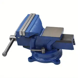 4 Heavy-Duty Bench Vise with Anvil - 360° Swivel, Locking Base, Tabletop Clamp, Durable Construction, and Compact Design for Precise Workholding and Versatility-2024