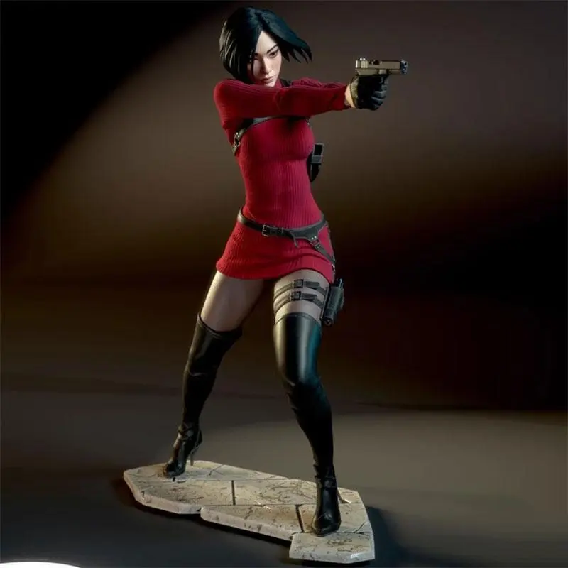 Unpaint 100mm High-Quality Resin Ada Wong Figurine Model Kits - 1/18, 1/24 (75mm) Sizes, No Installation, No Original Packaging, No Photos, Item 1456